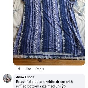 Blue and White Kids Dress